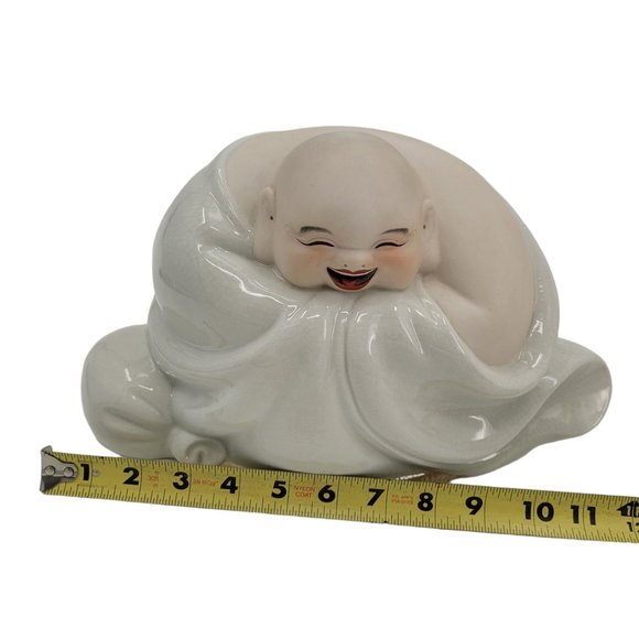 VTG Buddha Happy Wealth Lucky Maitreya Buddha Figurine Signed - Picture 10 of 11